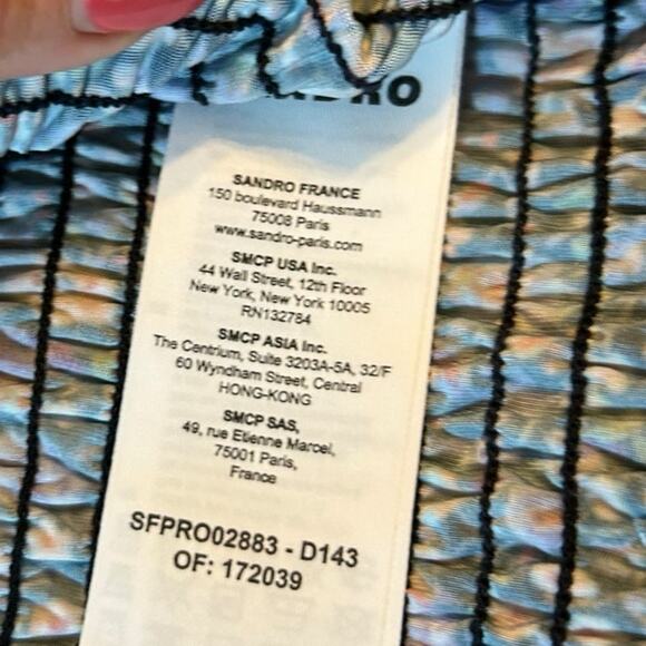 Sandro Pinelle Blue Floral Dress - Size 38 - Picture 14 of 15